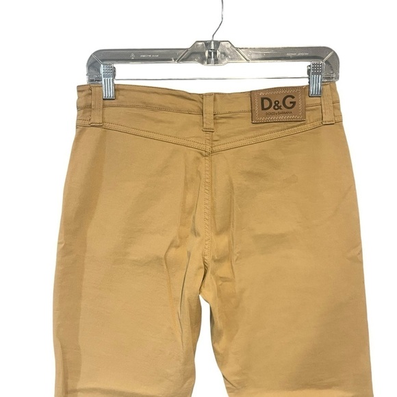 Dolce & Gabbana D&G Womens Straight Leg Pants Waist US 29 Tan Khaki Excellent - Picture 4 of 9